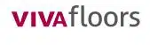 Logo von Viva-Floors in grau, weiss, und rosa.