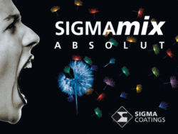 Das Logo von Sigma-Mix, Eine Pusteblume mit bunten Samen.